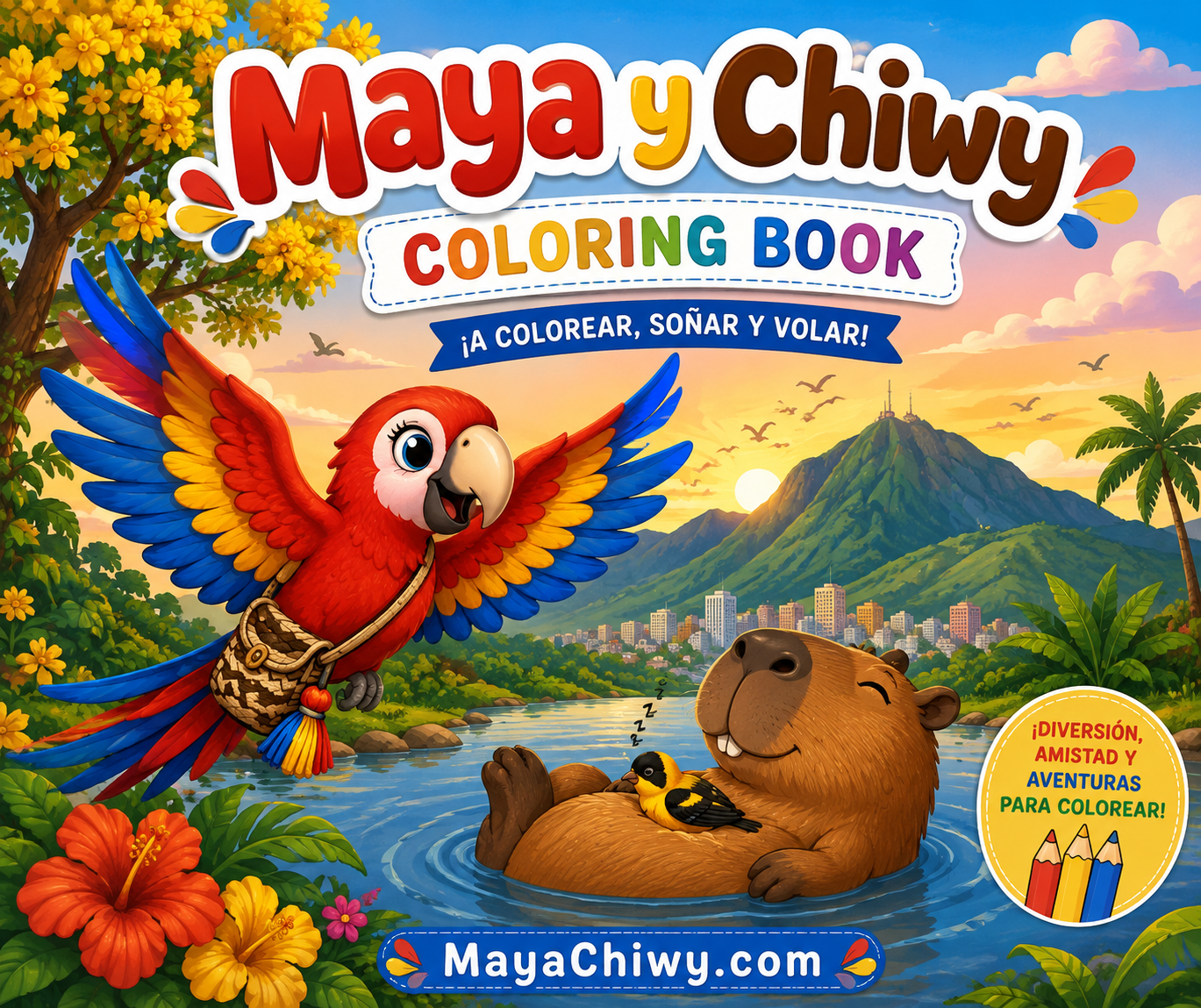 Cover of Maya y Chiwy: Venezuela para Colorear